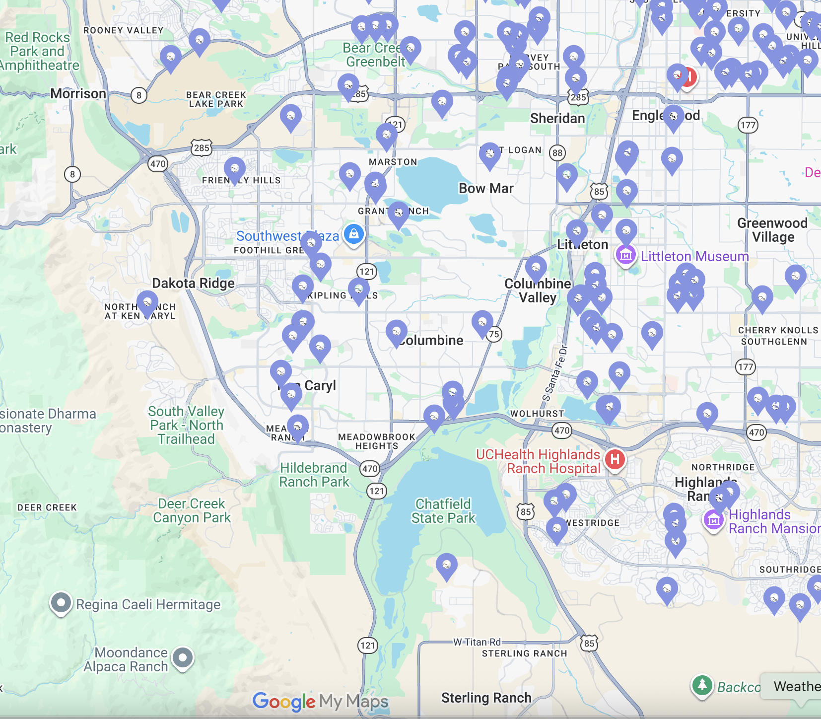 Littleton project map