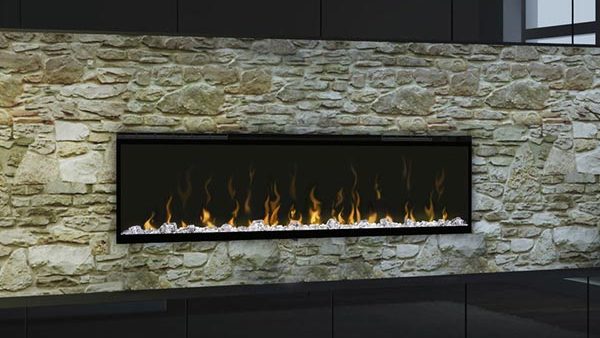 Electric wall-mounted fireplace