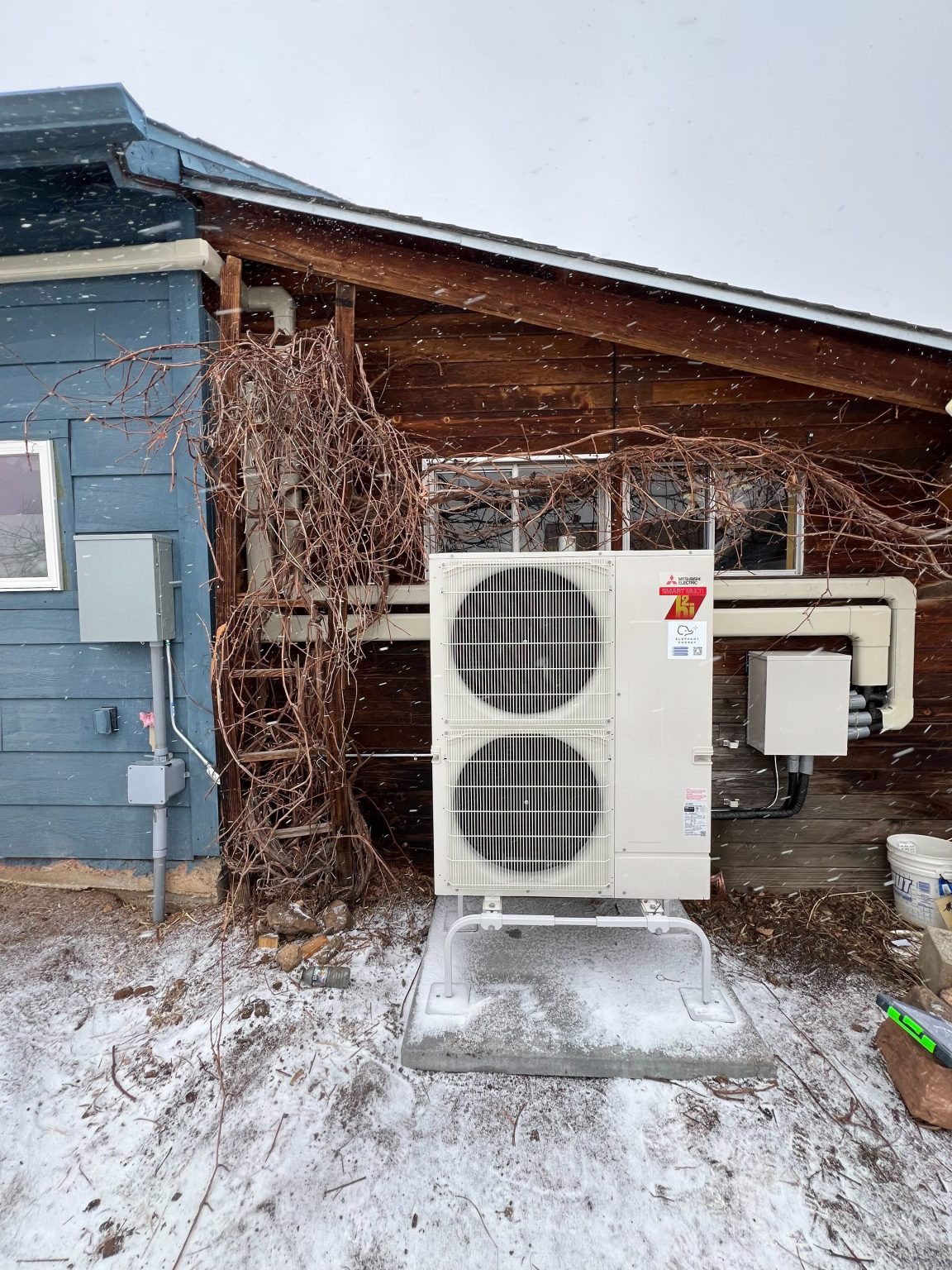 Heat pump in cold