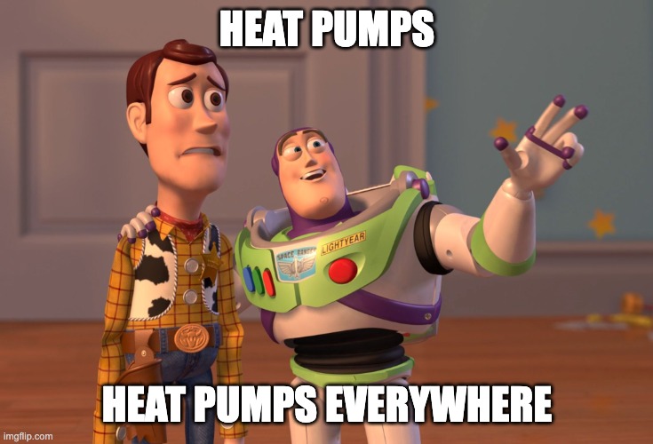 Woody and buzz lightyear heat pumps everywhere