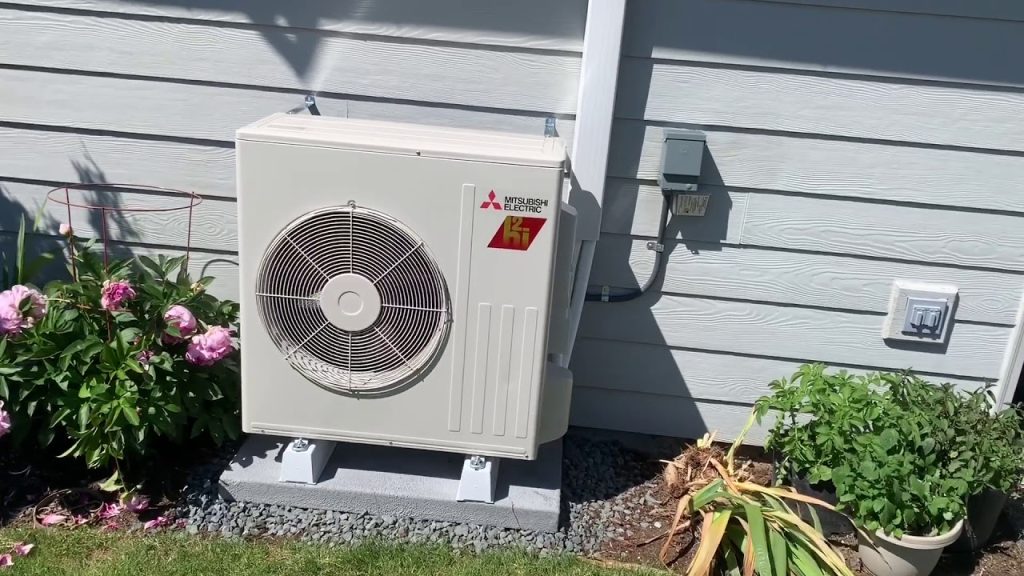 Mitsubishi air source heat pump condenser