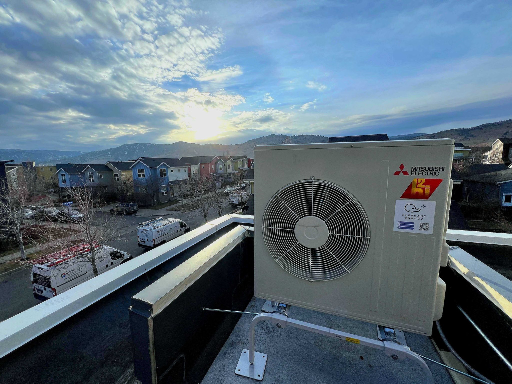 Mitsubishi heat pump condenser