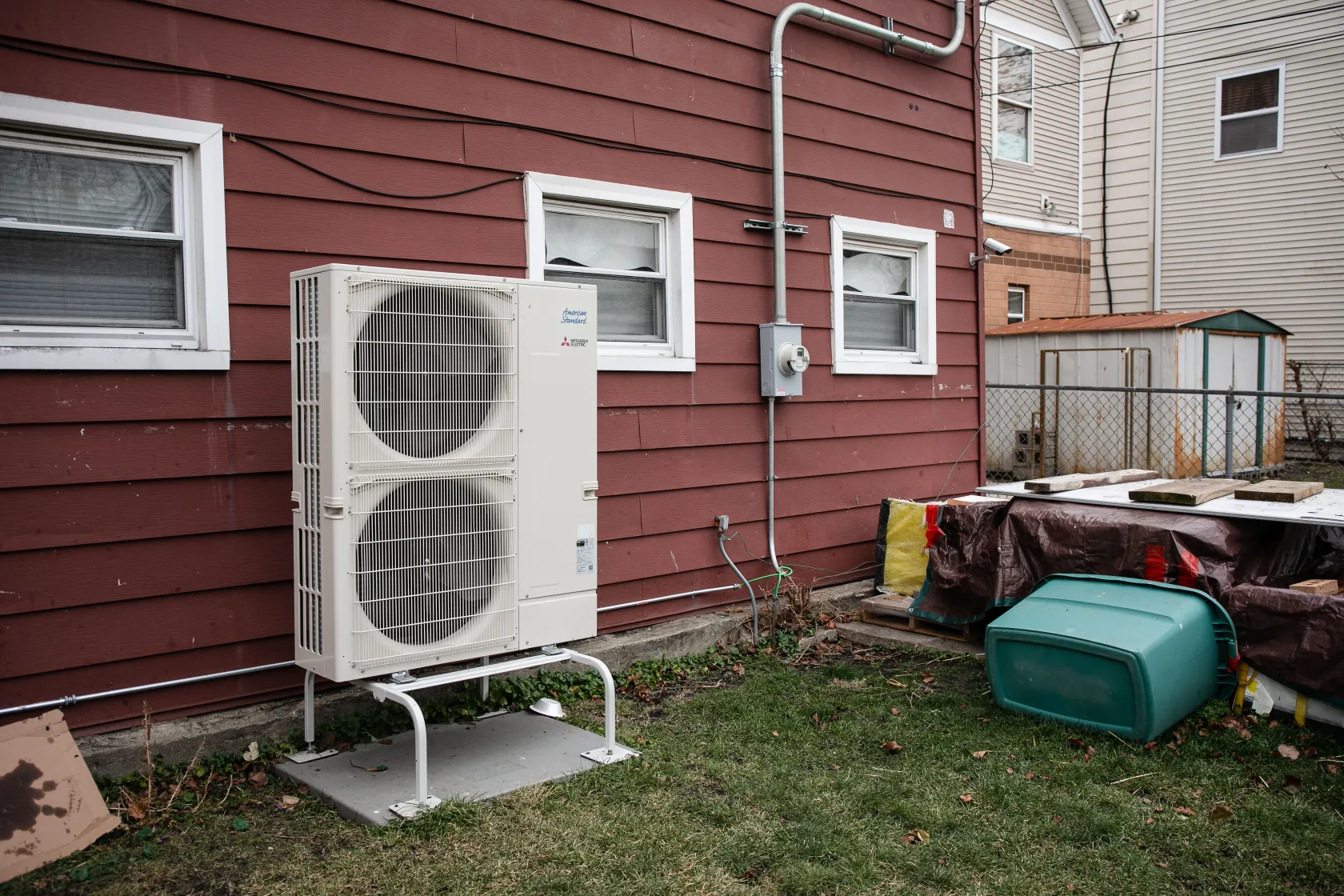 Mitsubishi heat pump condenser