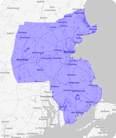 Massachusetts service area