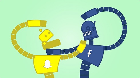 Battle of the internet giants march snapchat facebook