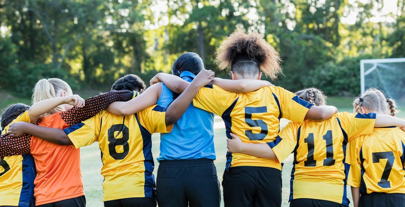 Girls football stock image featured