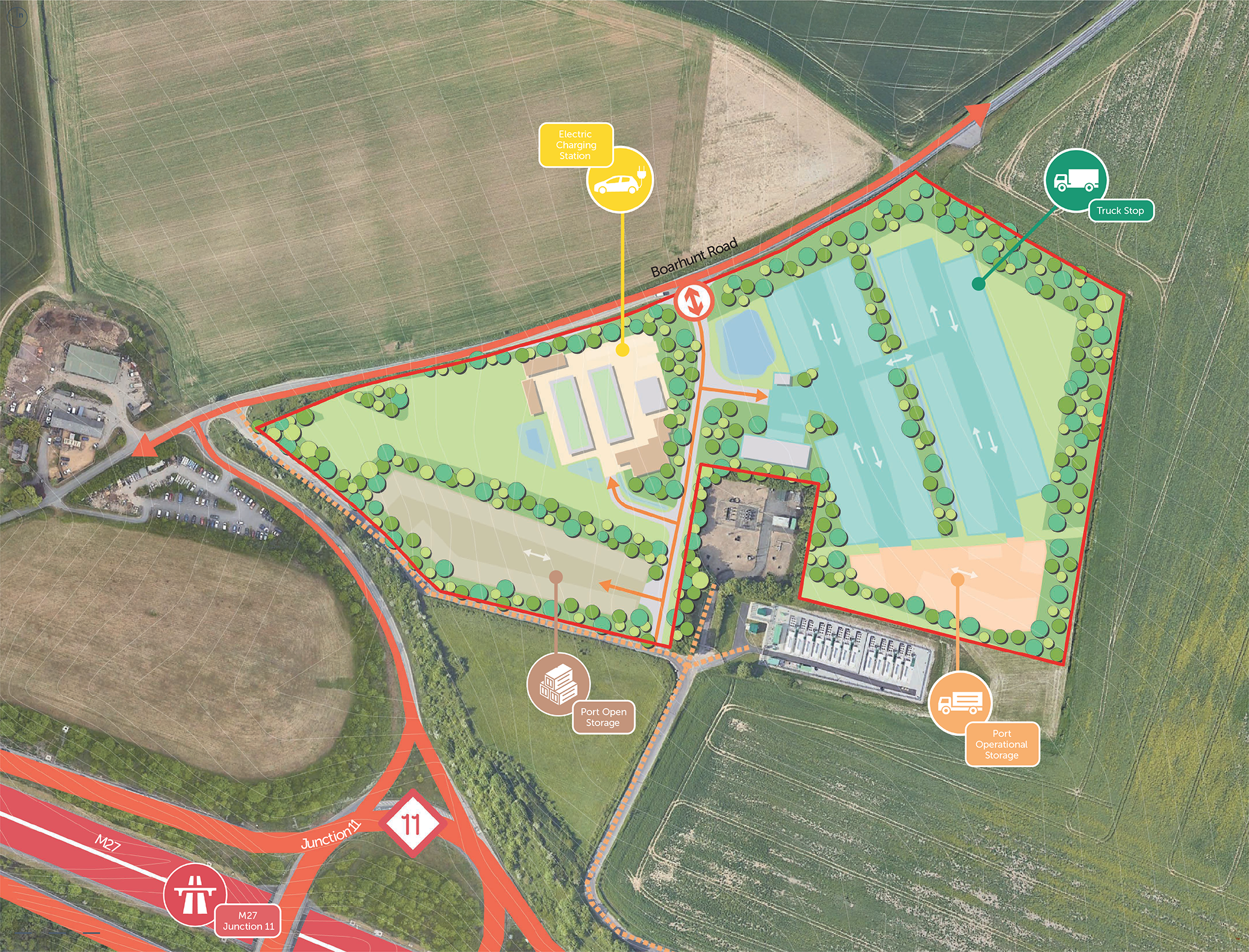 Electric J11 Fareham Illustrative Masterplan