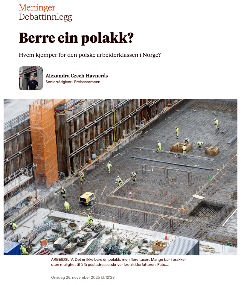 Foto: Fra nettavis med bilde fra en byggeplass.