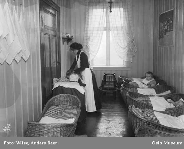 OB Y4341 Frelsesarmeens barnekrybbe Maridalsveien foto Anders Beer Wilse 1910