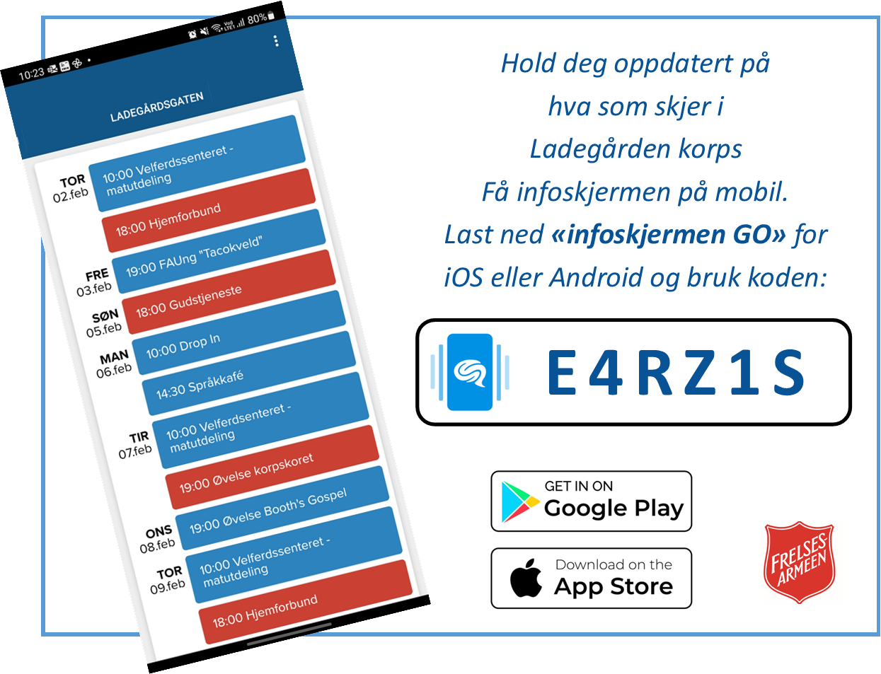 infoskjerm Ladegården