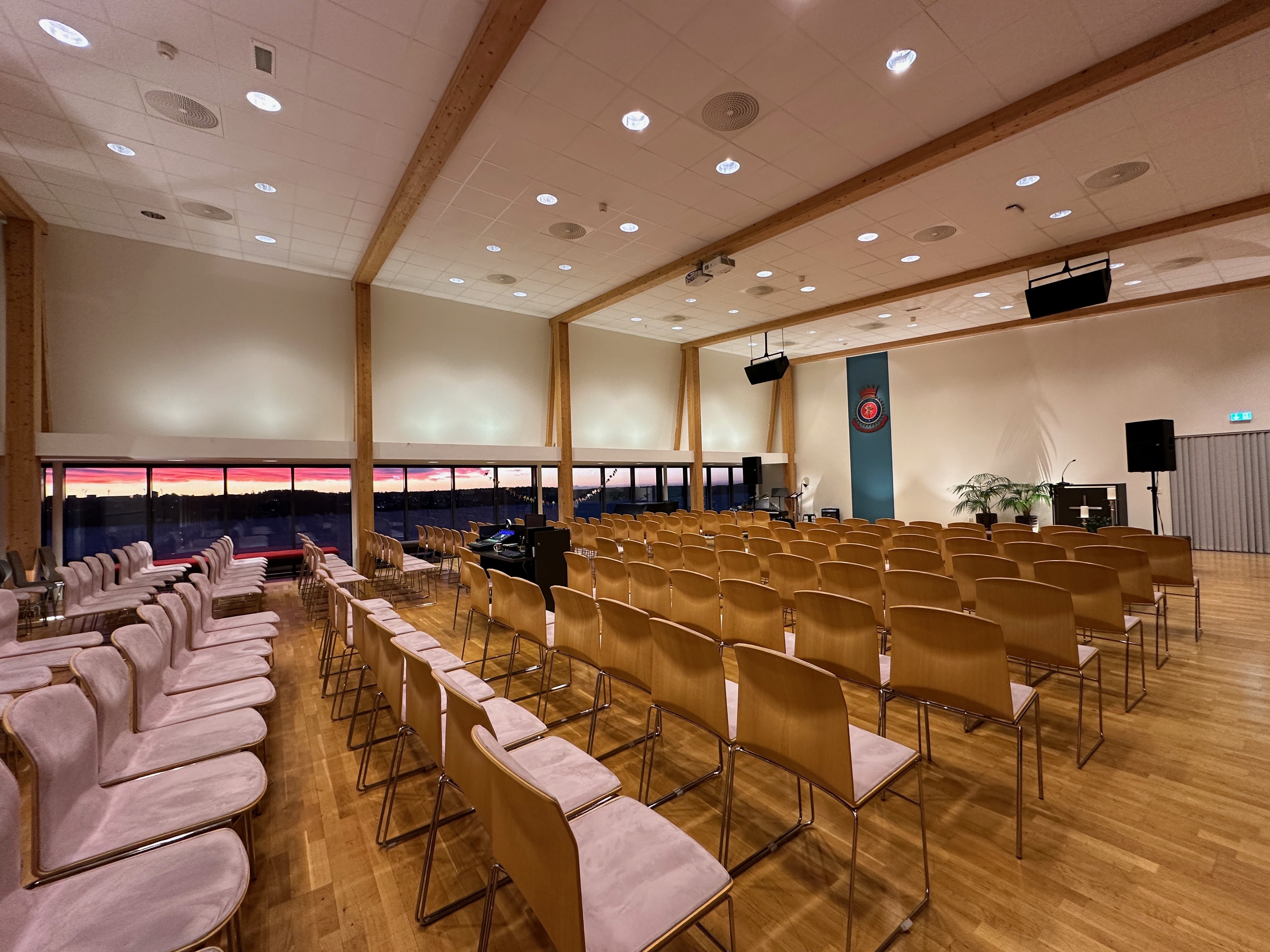 korpssalen med plass til 180 personer. konferanse Moss