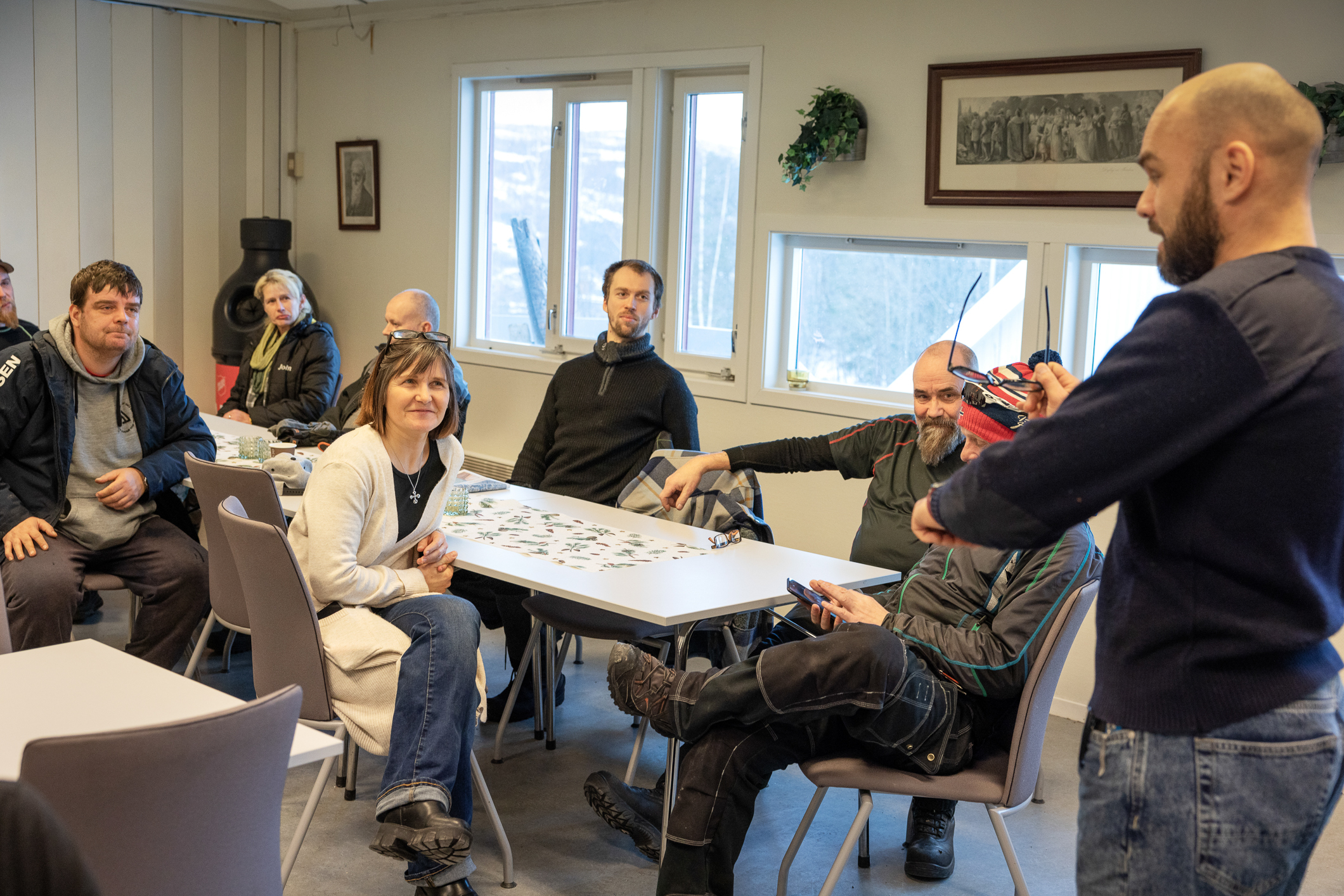 Elisabeth sammen med de fra Jobben.