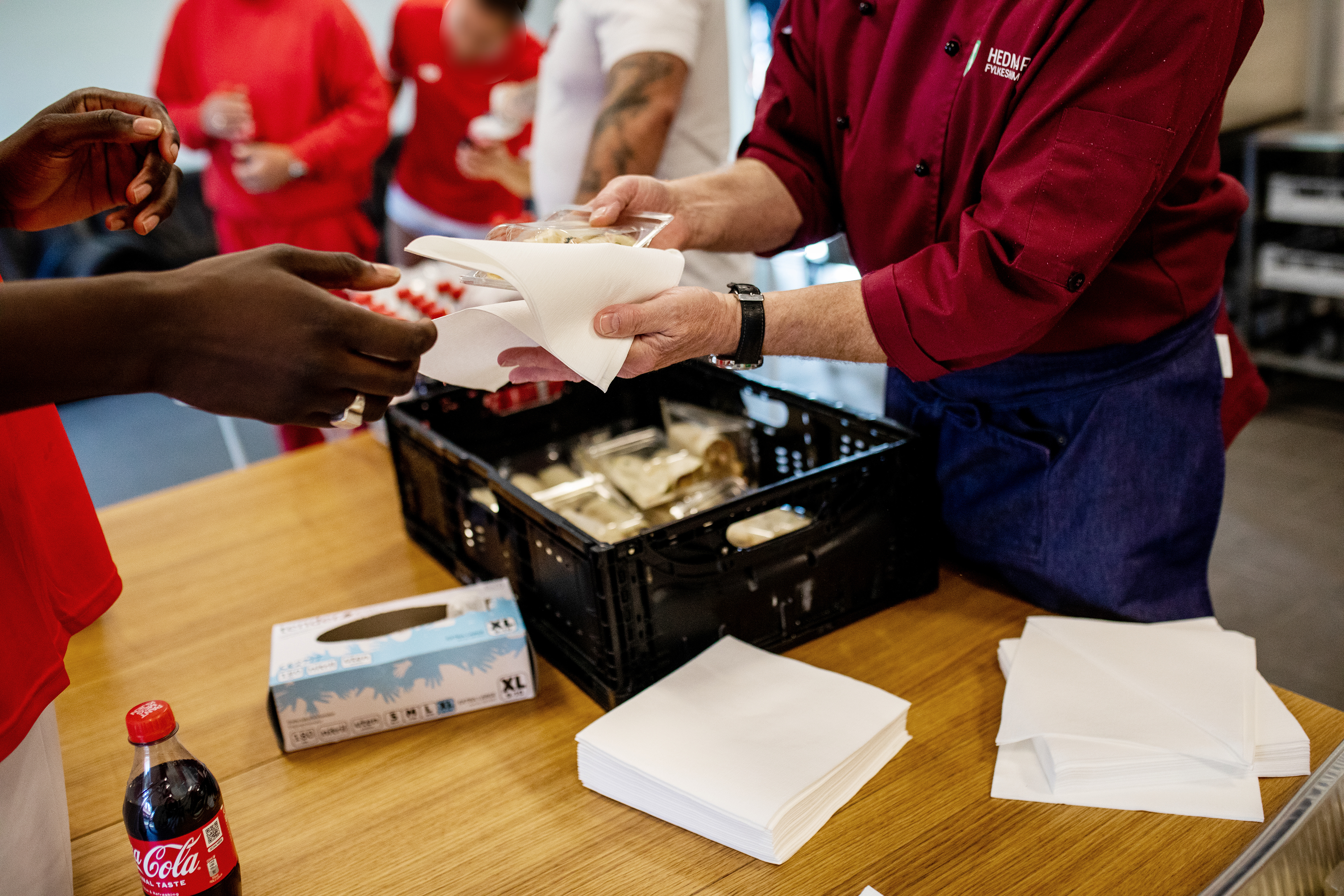 Det ble servert hjemmelagde wraps etter kampen