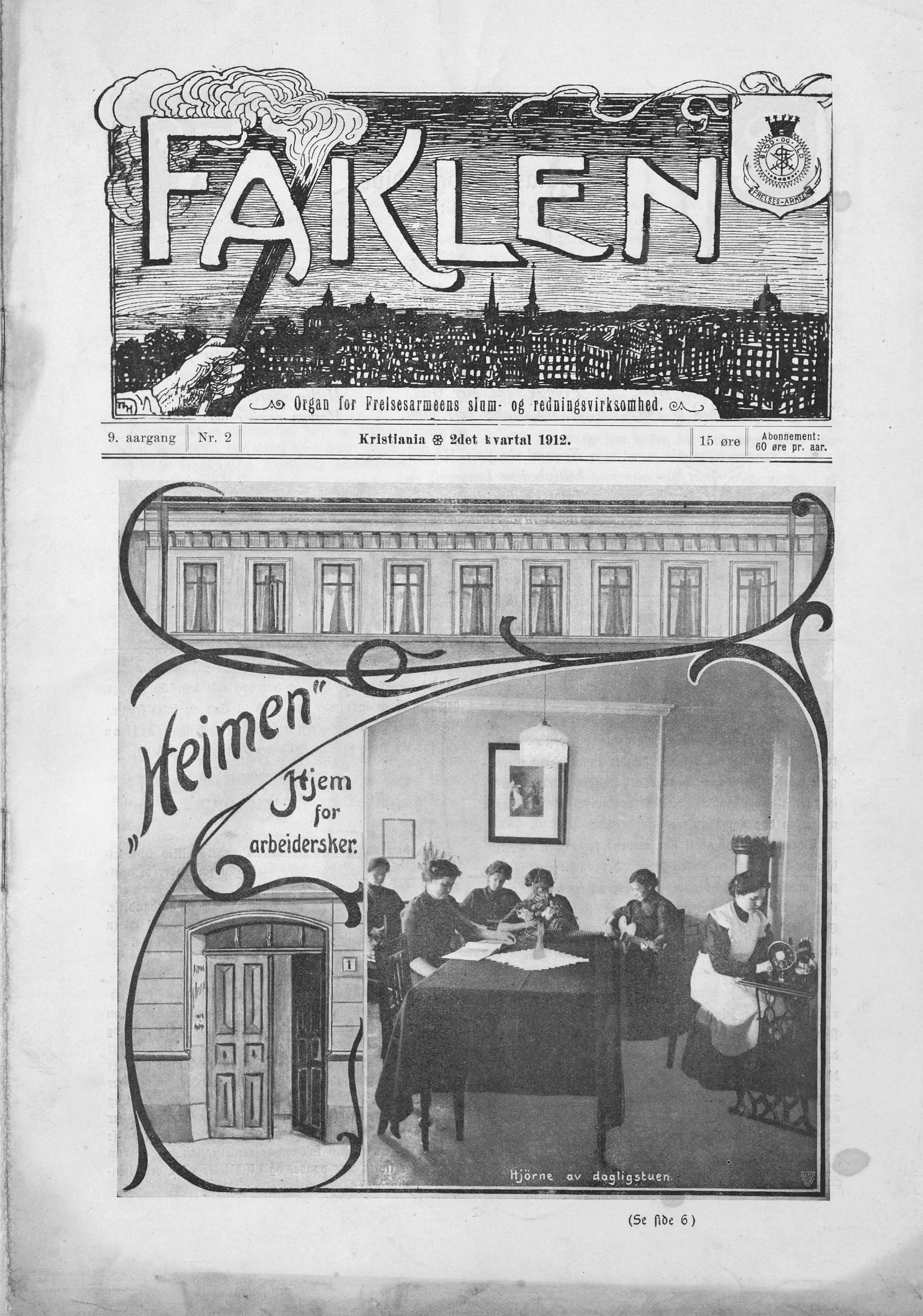 Irene Mathisen holder et bilde av pioner Othilie Tonning (bilde t.v.). En utgave av Falken fra 1912 (bilde t. h.)