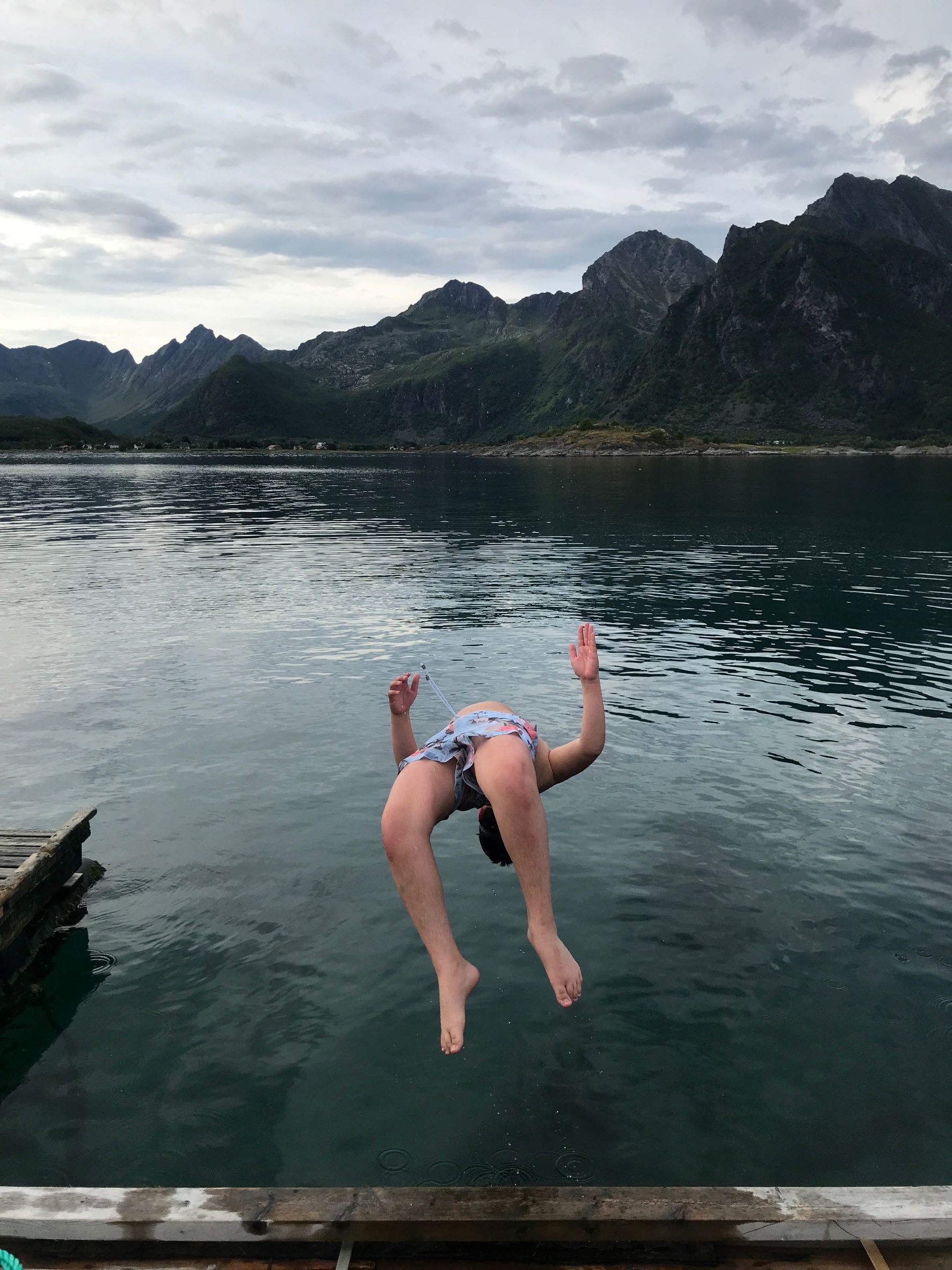 Backflip i sjøen