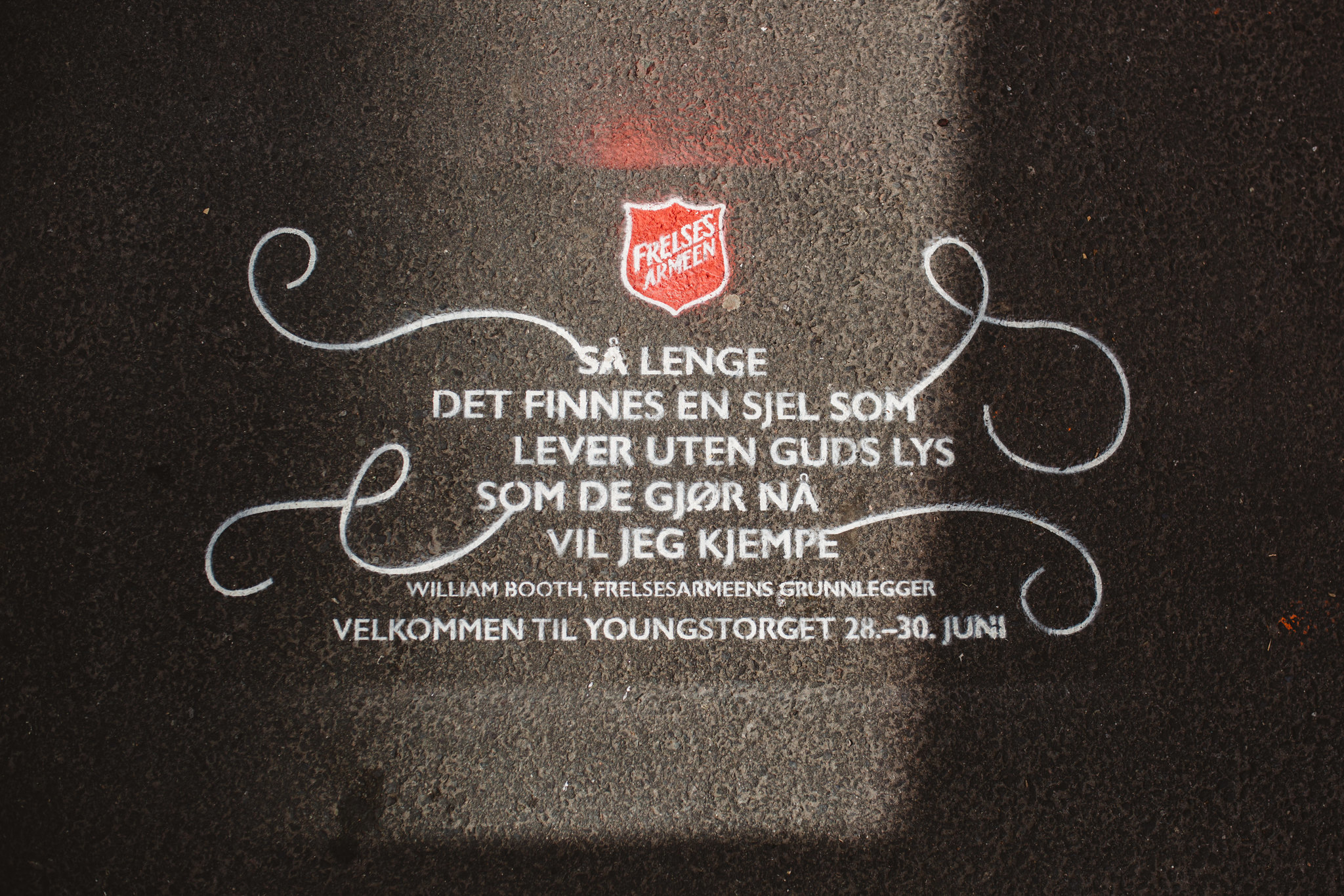 Bilde av William Booth Så lenge - gateprint på kongress 2019