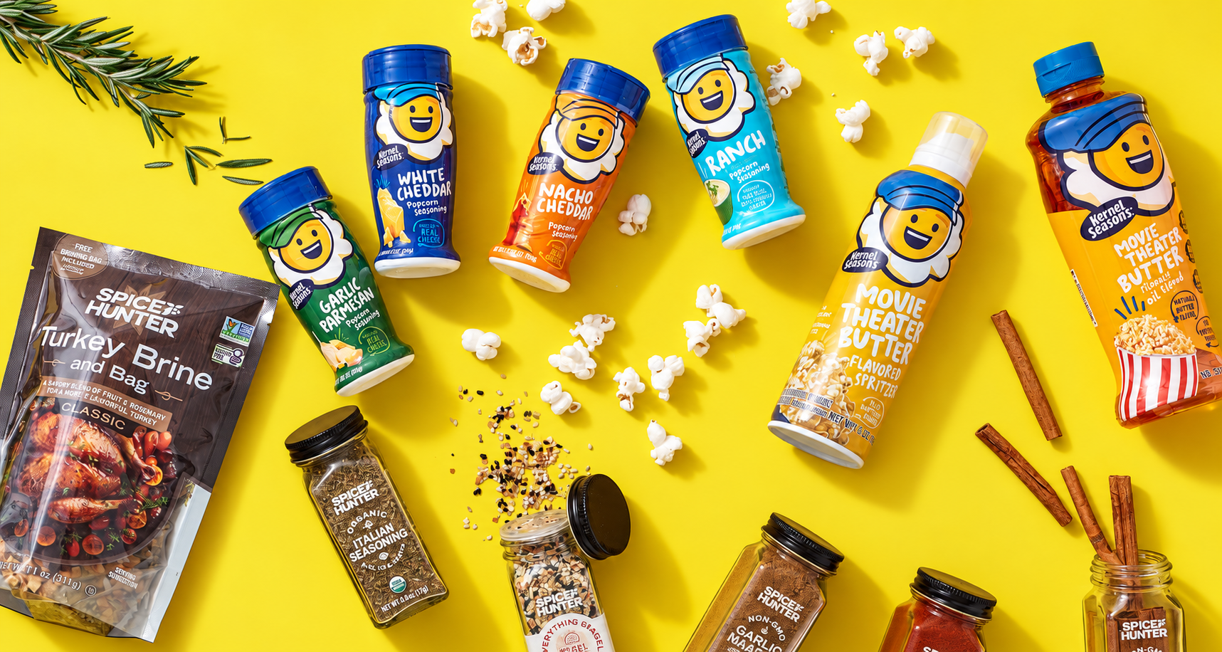 Kernel Seasons Popcorn Spice Flat Lay 1