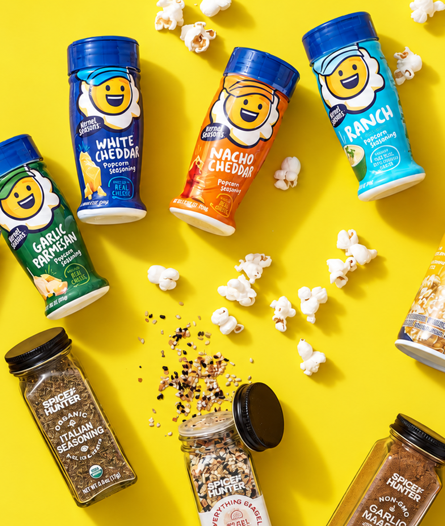 Kernel Seasons Popcorn Spice Flat Lay 1