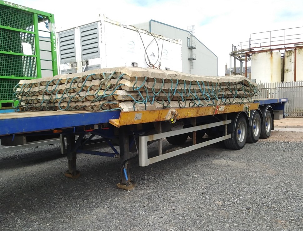Matresses on flatbed