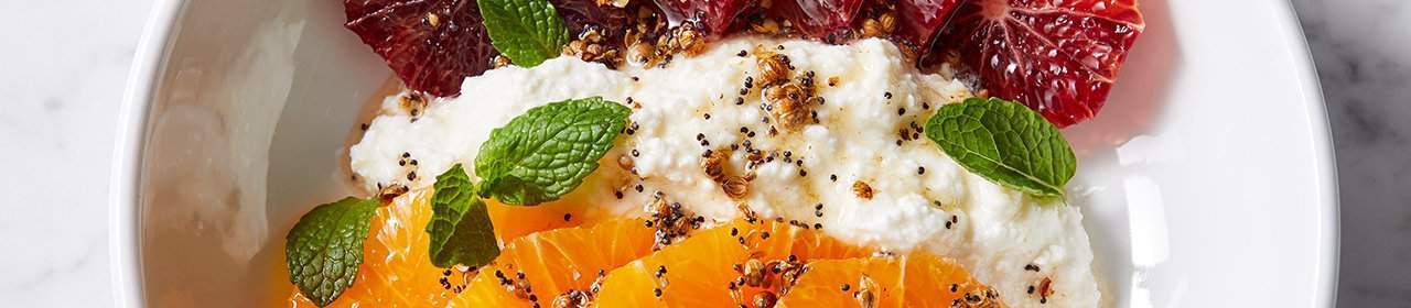 Citrus Ricotta Breakfast Bowl with Seeded Honey