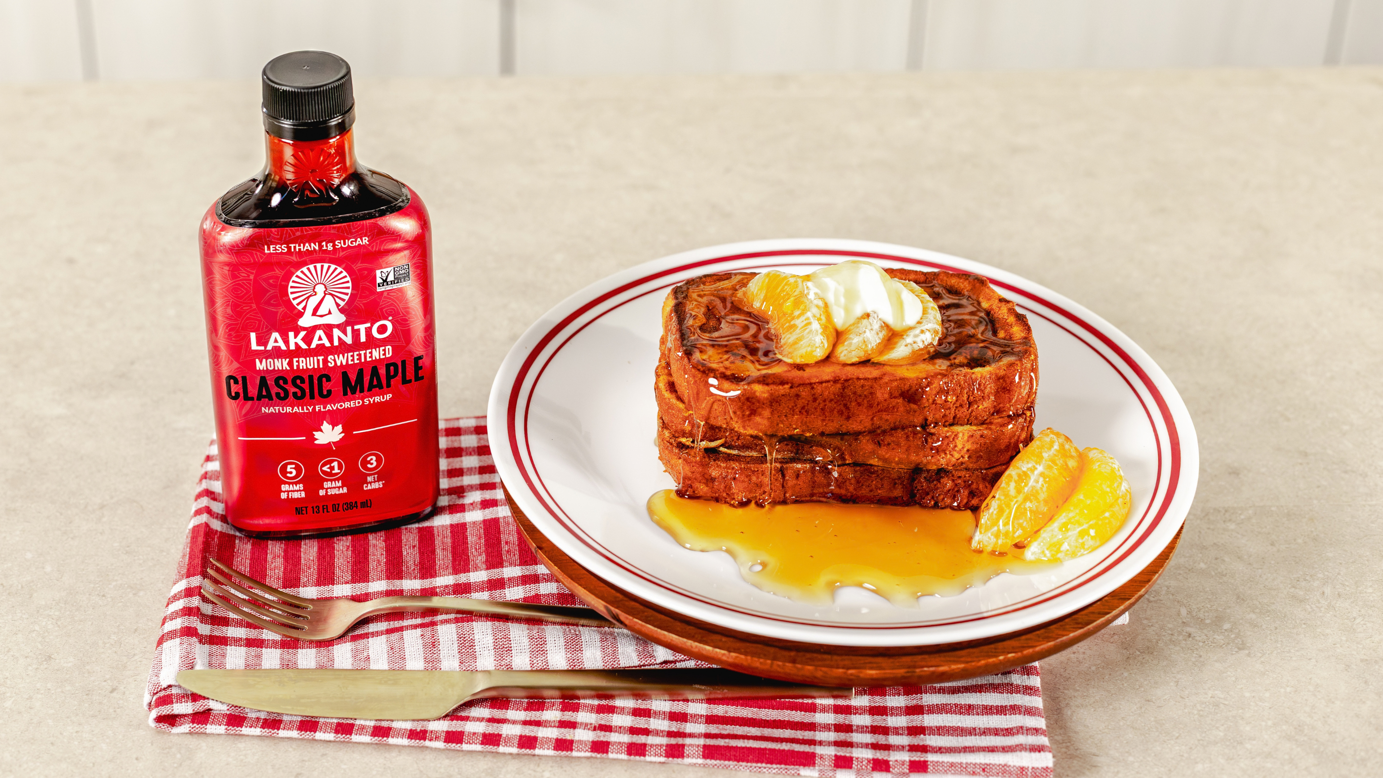 Maple-Cinnamon French Toast with Citrus and Creme Fraiche