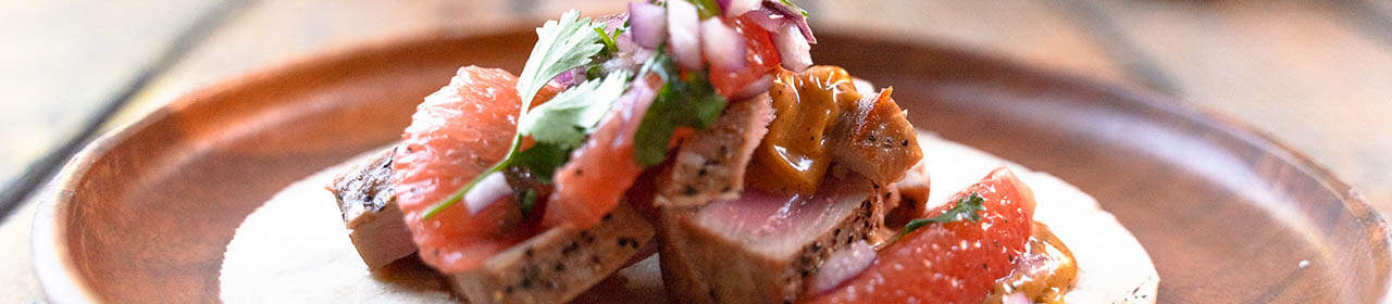 Ahi Tuna Tacos with Grapefruit Salsa