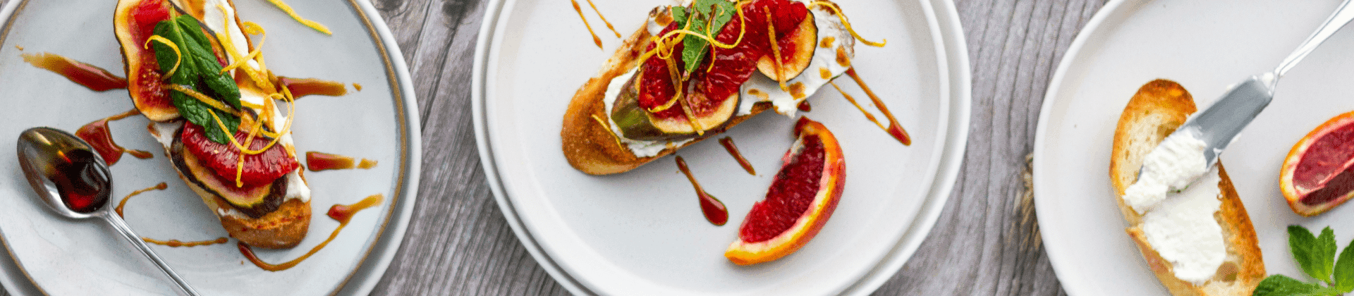 Blood Orange and Lemon Mint Crostini