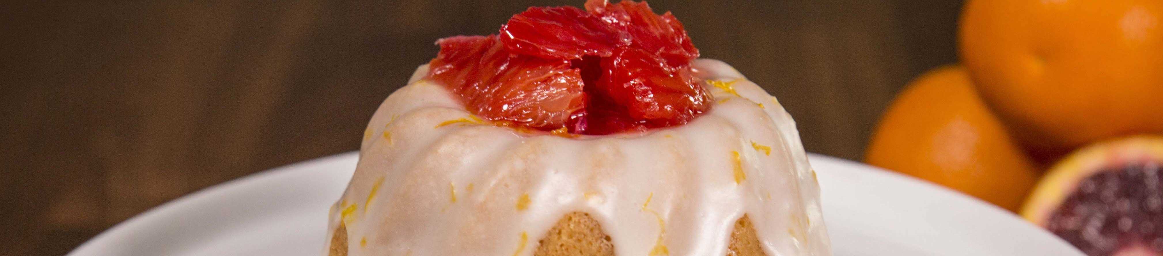 Blood Orange Pound Cake with Meyer Lemon Glaze