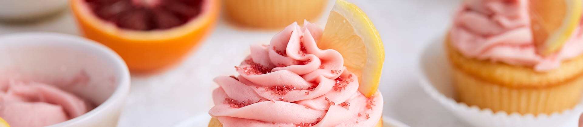 Blood Orange Lemon Cupcakes