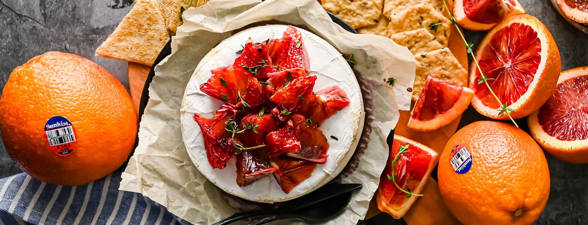 Baked Brie with Blood Oranges