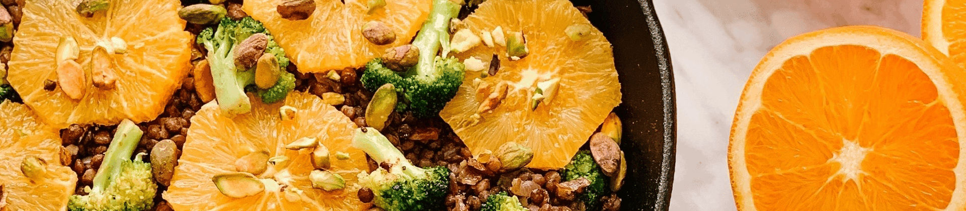 Broccoli Orange Lentil Salad
