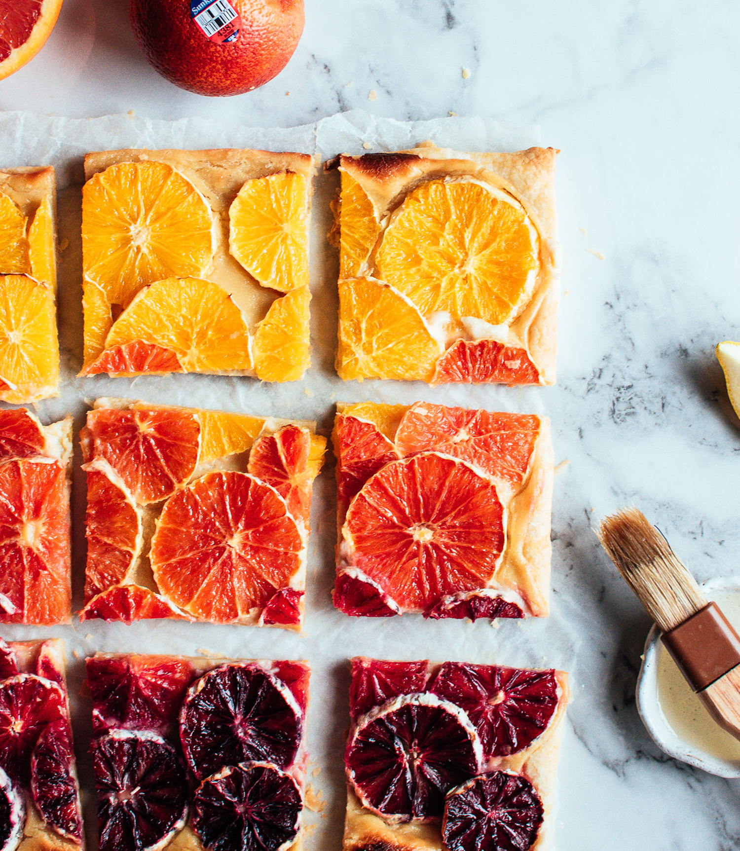 Ombre Citrus Puff Pastry Tart