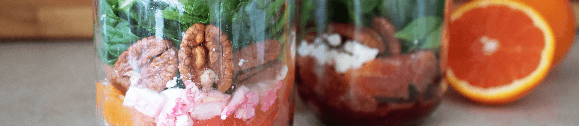 Citrus Spinach Salad in a Jar