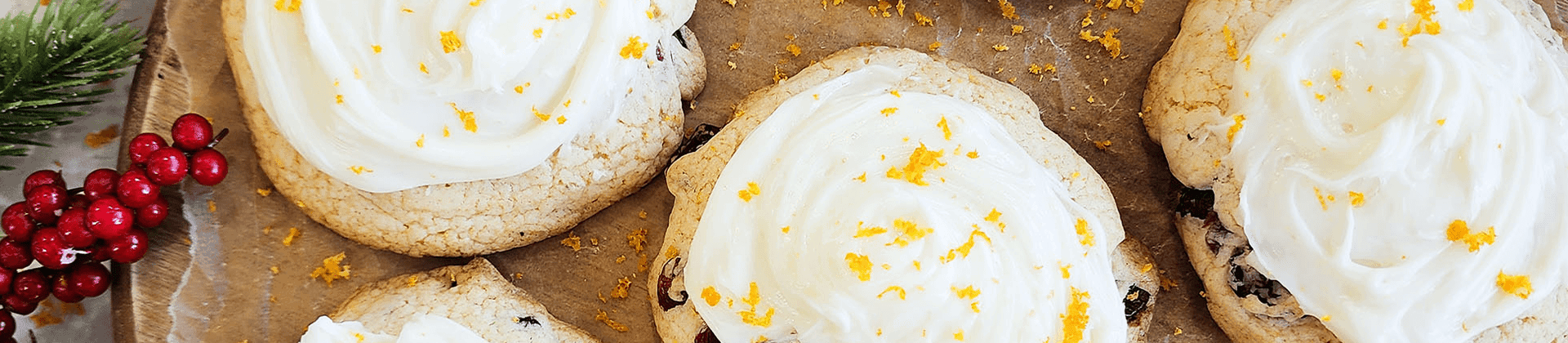 Frosted Orange Cranberry Cookies