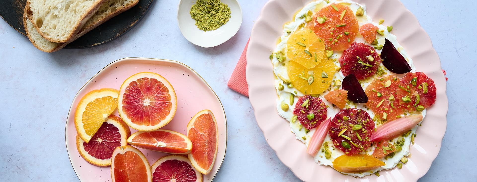 Citrus, Beet, and Labneh Salad with Honey Lemon Vinaigrette
