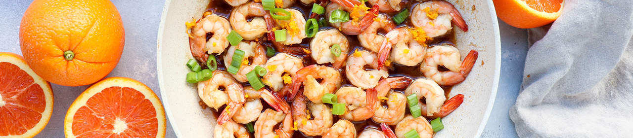 Honey Orange Glazed Shrimp