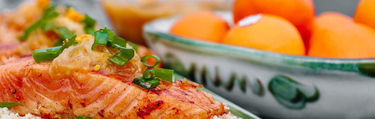 Kentucky Bourbon and Mandarin-Glazed Salmon