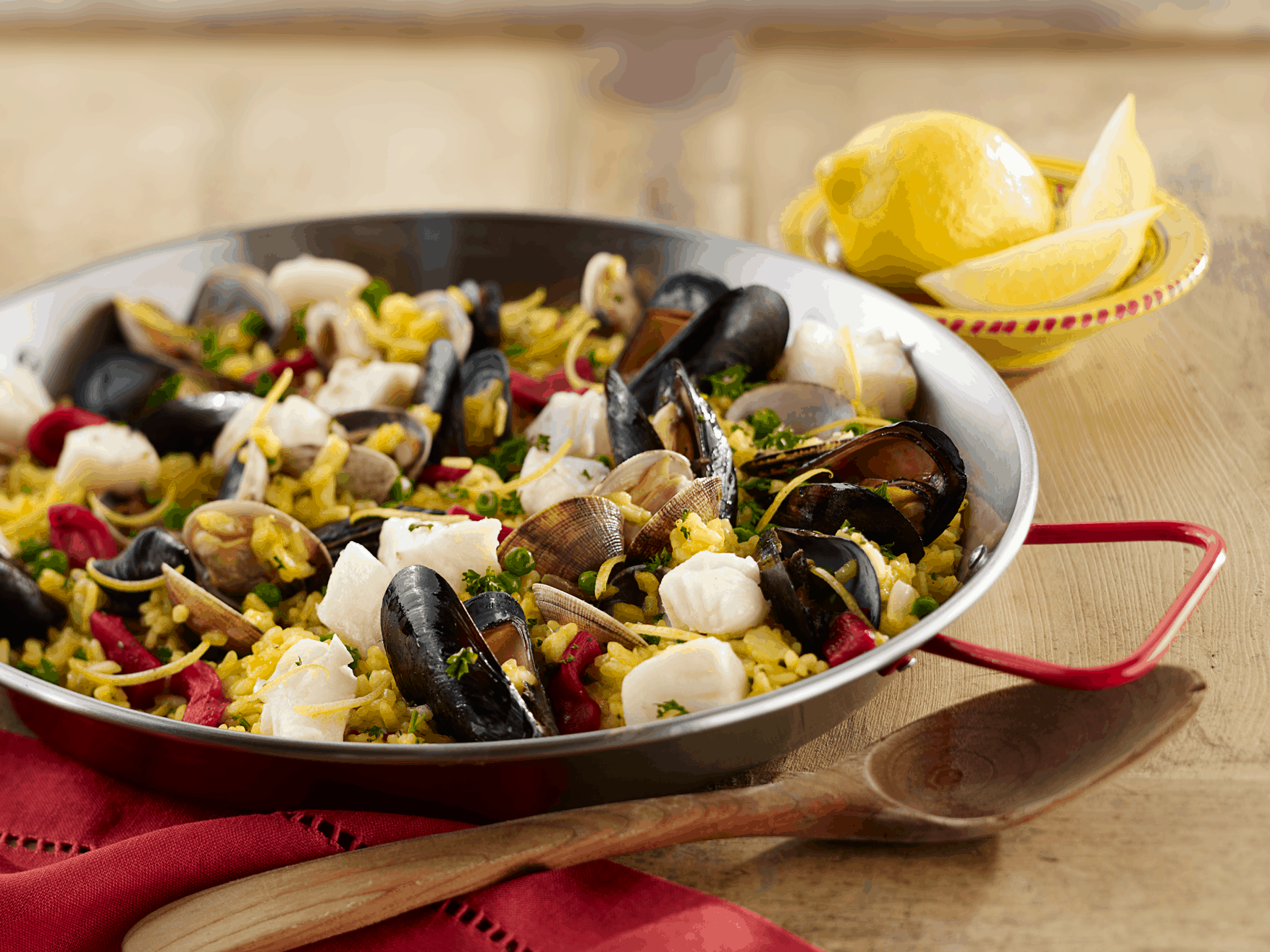 Lemon Seafood Paella