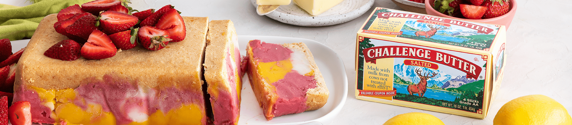 Marbled Sorbet Loaf with Berry Sauce