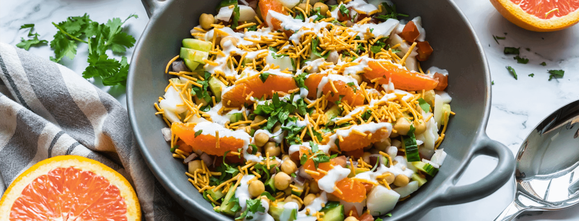 Channa Chaat Salad with Sunkist® Cara Cara Oranges