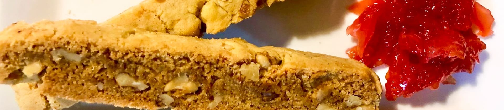 Citrus, Olive Oil and Walnut Biscotti