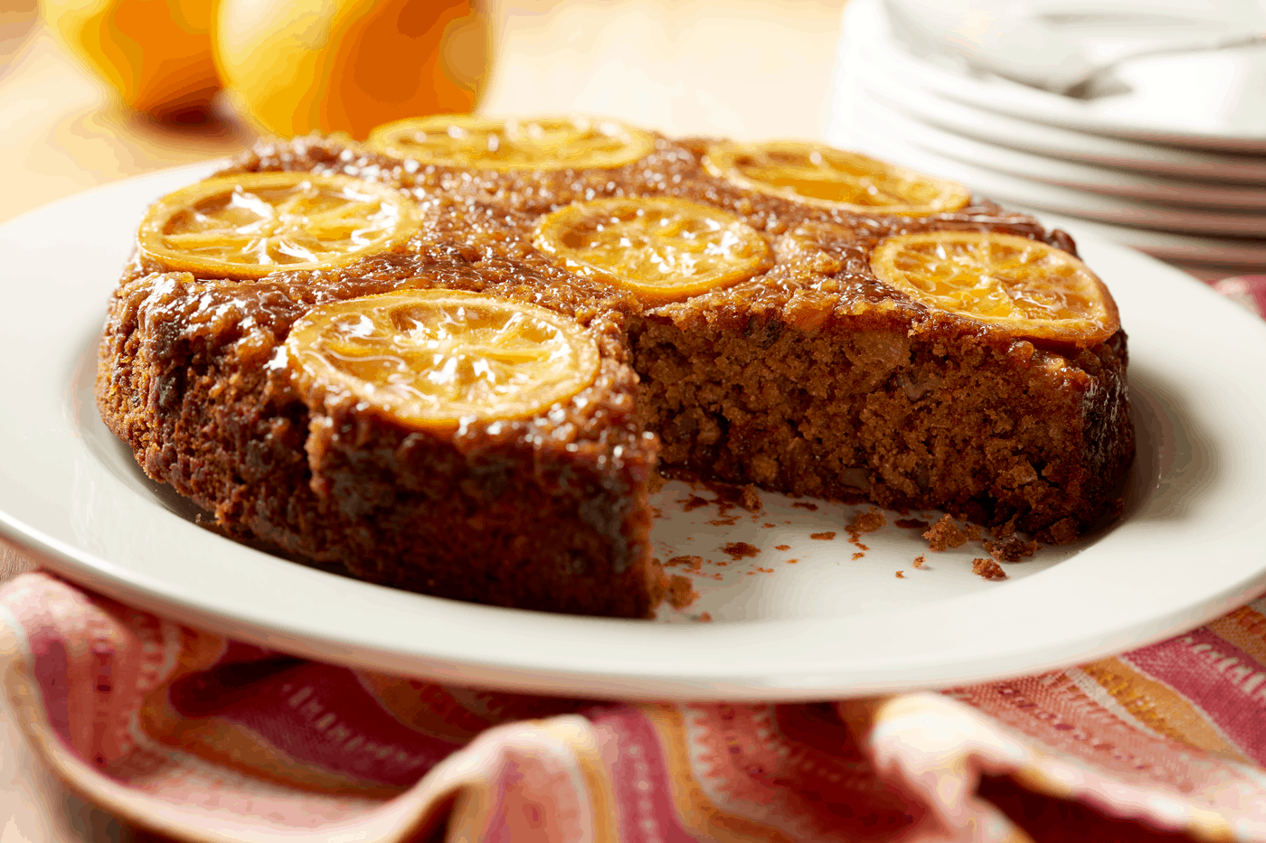 Orange Upside-Down Oat Cake