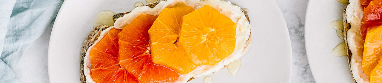 Orange Almond Ricotta Toast