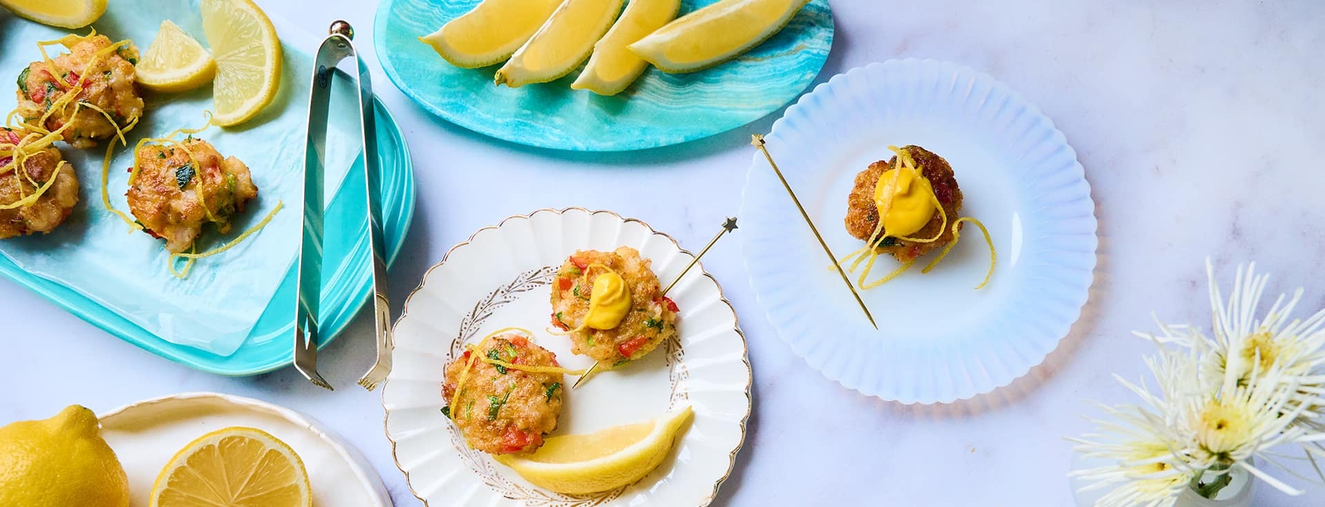 Shrimp Cakes with Saffron Lemon Aioli