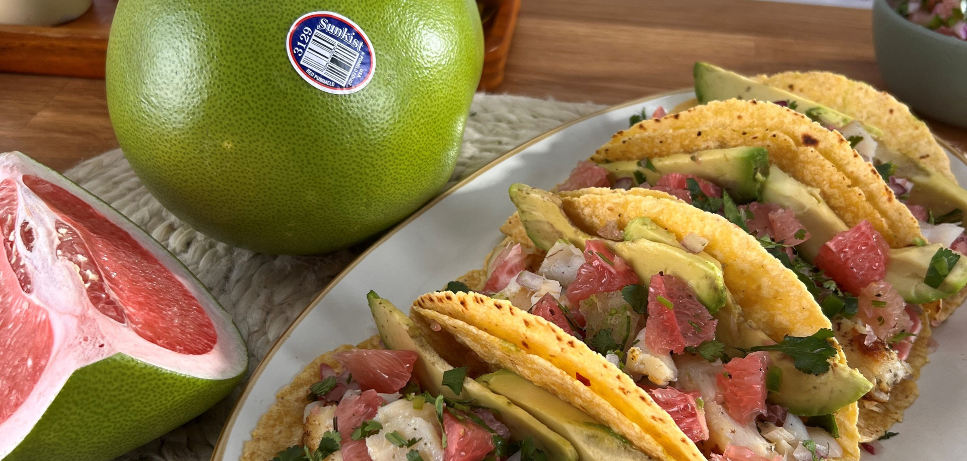 Pummelo Salsa Fish Tacos