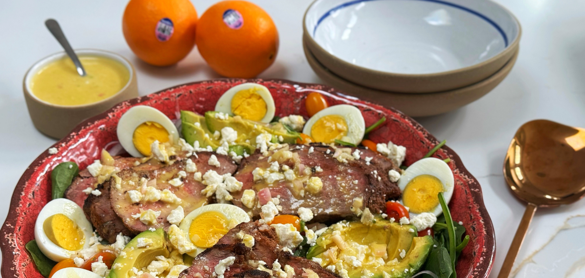 Tri-Tip Roast Salad with Cara Cara Orange Honey Vinaigrette