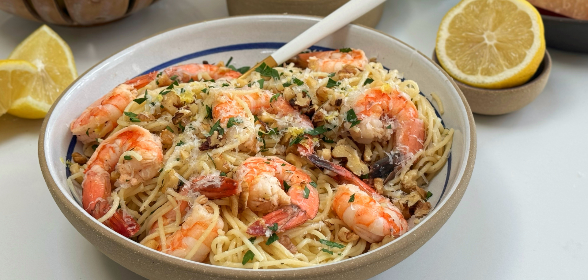 Lemon Garlic Shrimp Pasta
