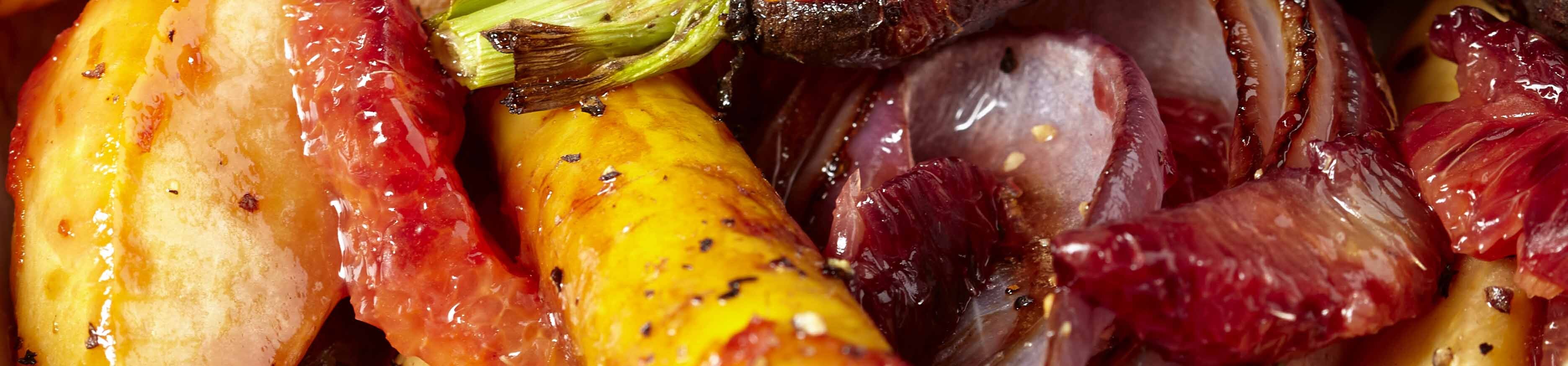 Blood Orange and Maple Roasted Winter Vegetables
