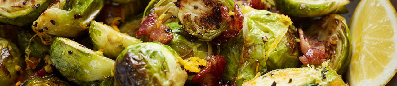 Roasted Brussels Sprouts with Bacon-Citrus Toss