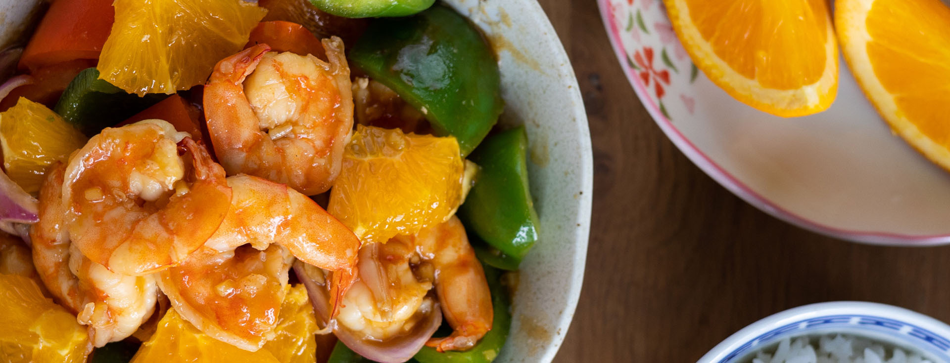 Sweet and Sour Orange Garlic Prawns